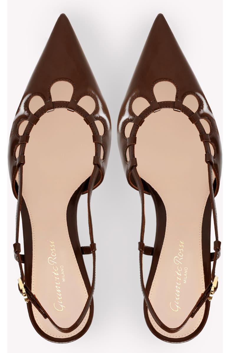 Gianvito Rossi Eloise Slingback, Alternate, color, Brown Nappa