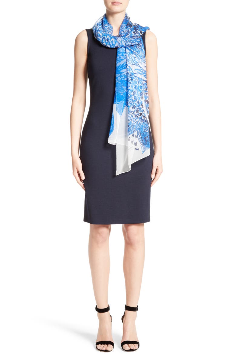 Milano Knit Sheath Dress, Alternate, color, NAVY