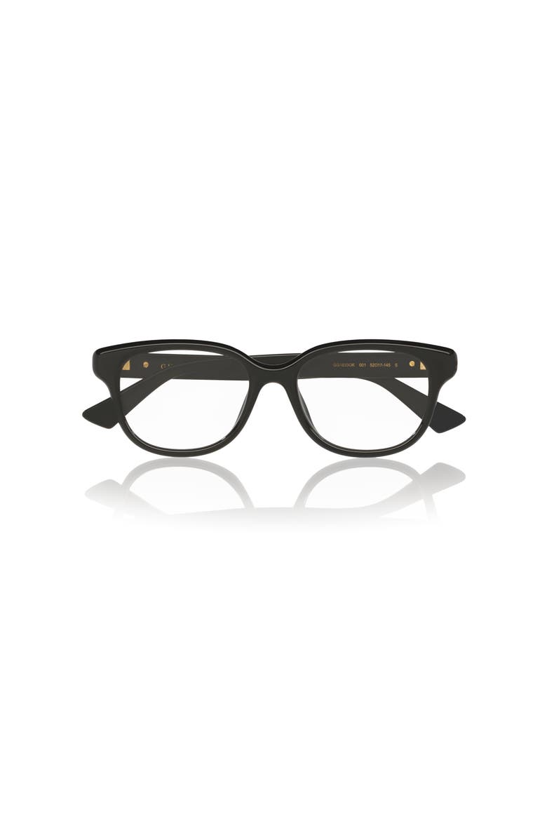 52mm Rectangle optical glasses, Alternate, color, Black