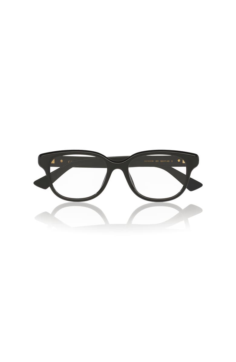 Gucci 52mm Rectangle optical glasses, Alternate, color, Black
