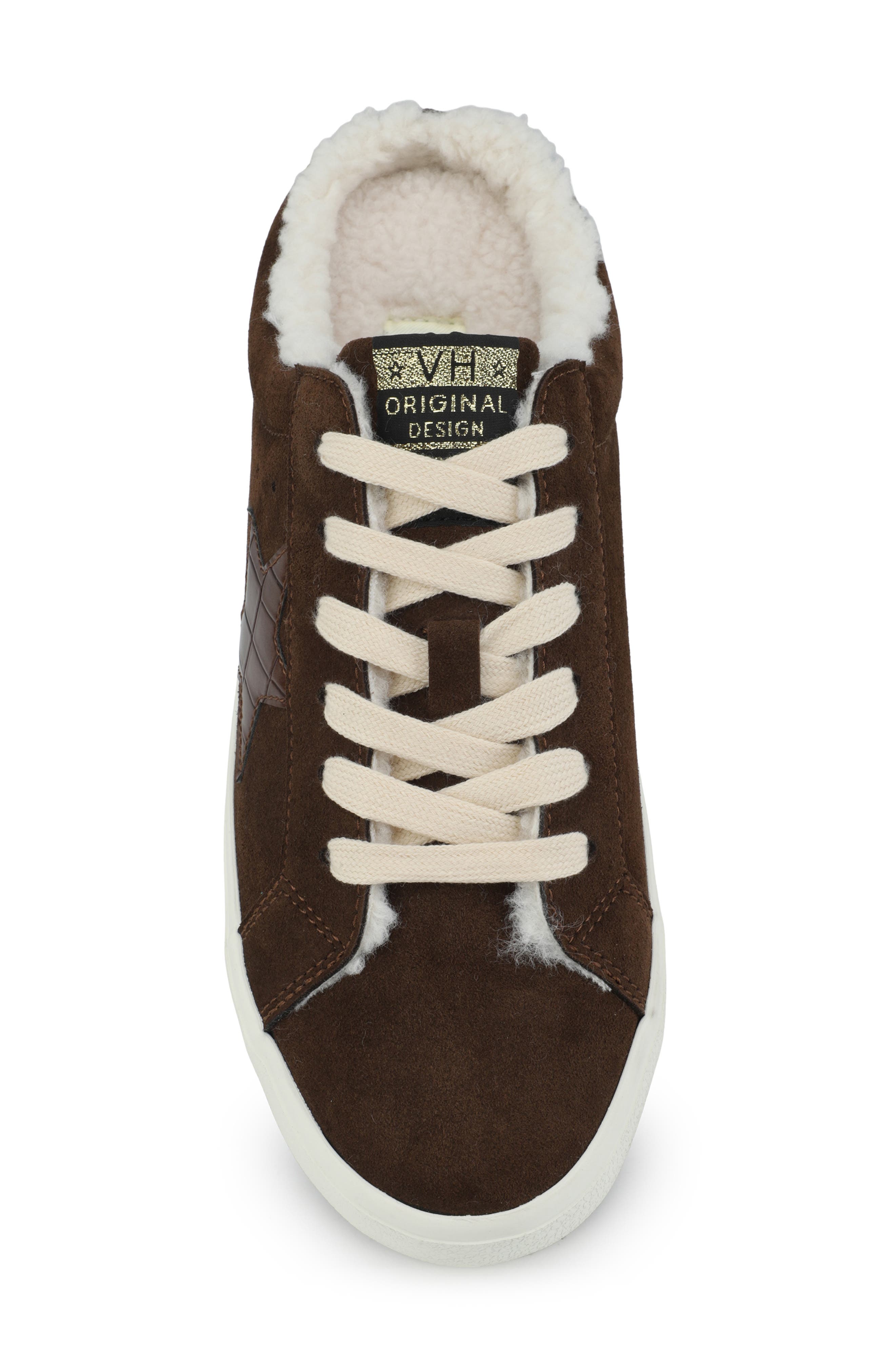 Faux Shearling Lined Mule Sneaker, Alternate, color, BROWN