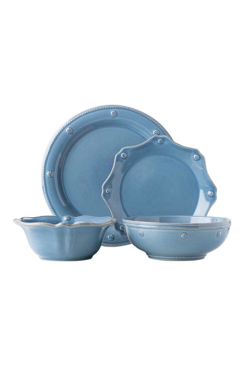 Berry and Thread 4-Piece Place Setting, Main, color, CHAMBRAY