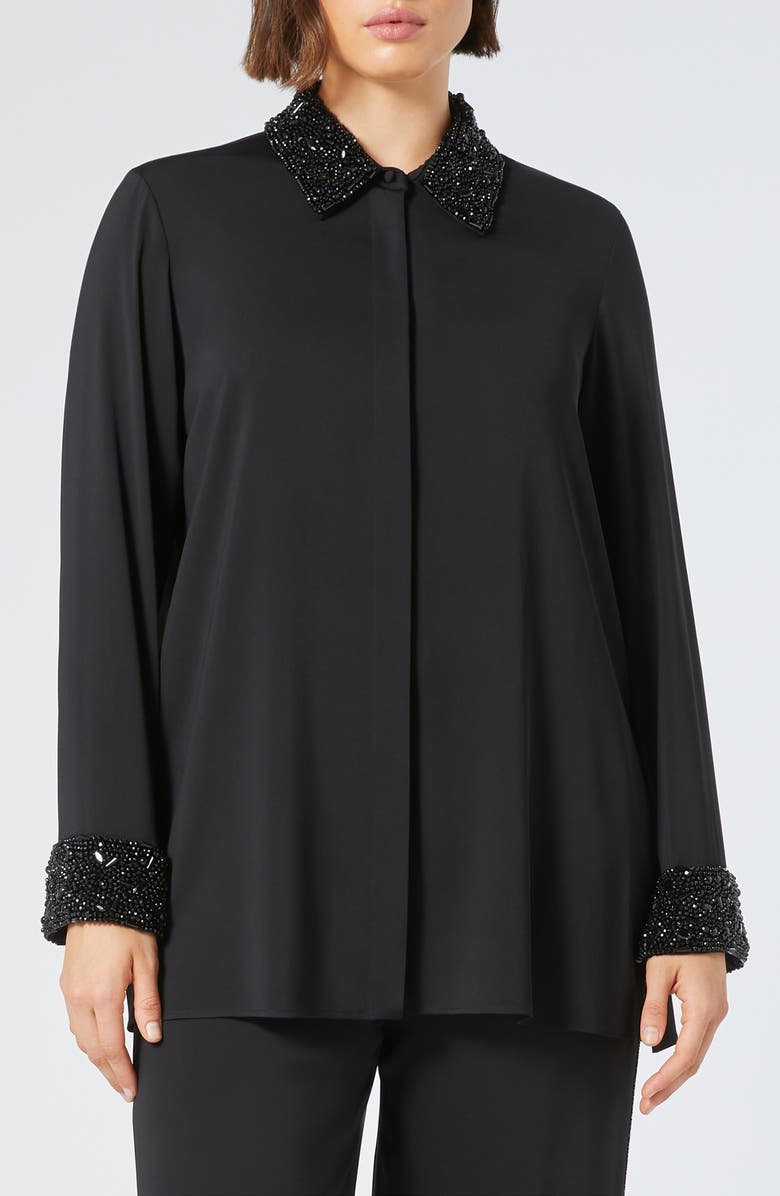 Marina Rinaldi Zagara Beaded Jacket, Main, color, 