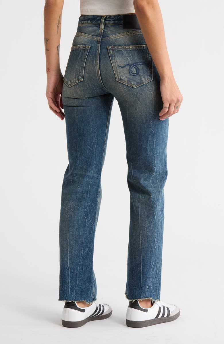 R13 Courtney Slim Leg Jeans, Alternate, color, Dirty Kelly