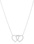 The Lovery Fine Jewelry Diamond Interlocking Double Heart Necklace