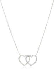 The Lovery Fine Jewelry Diamond Interlocking Double Heart Necklace