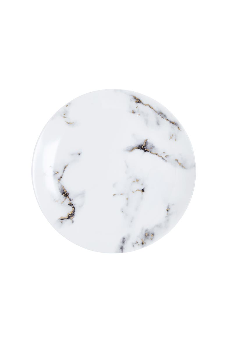 Marble Venice Fog Salad / Dessert Plate, Main, color, White