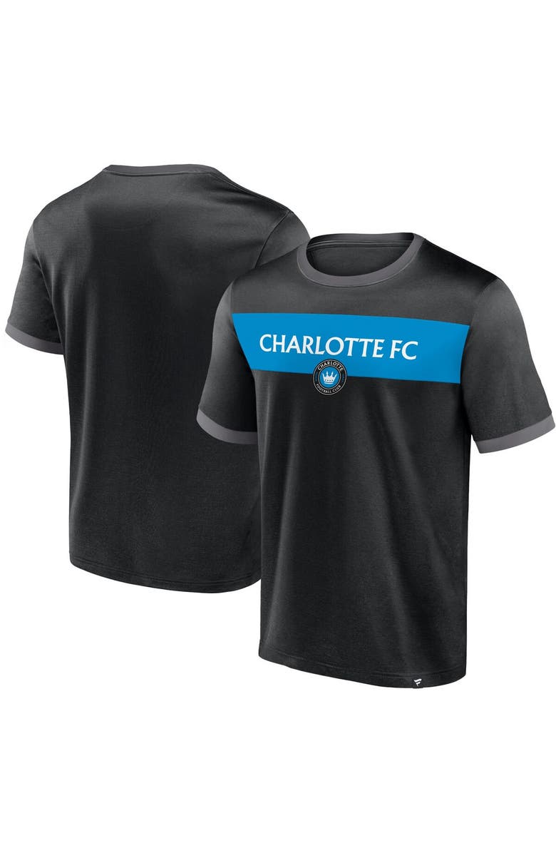 FANATICS Men's Fanatics Branded Black Charlotte FC Advantages T-Shirt, Main, color, Black