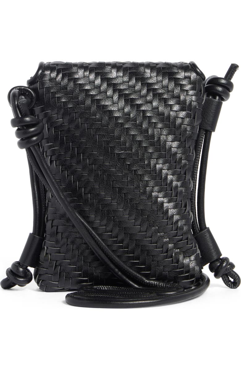 Dolce Vita Woven Crossbody Bag, Alternate, color, Black