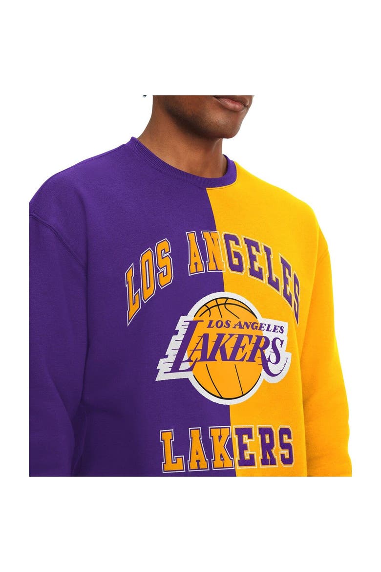 Men's Tommy Jeans Purple/Gold Los Angeles Lakers Keith Split Pullover Sweatshirt, Alternate, color, Purple