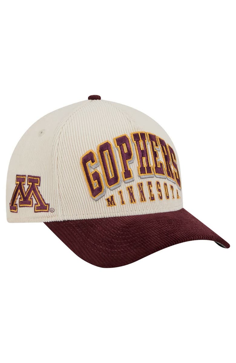 New Era Men's New Era Maroon/Cream Minnesota Golden Gophers Arch Two-Tone Corduroy 9FORTY A-Frame Adjustable Hat, Alternate, color, Maroon