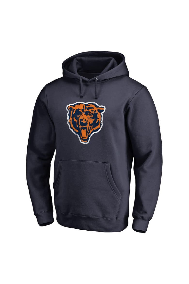 Men's Navy Chicago Bears Throwback Logo Pullover Hoodie, Main, color, Navy