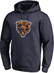 Fanatics MTO Label Men's Navy Chicago Bears Throwback Logo Pullover Hoodie