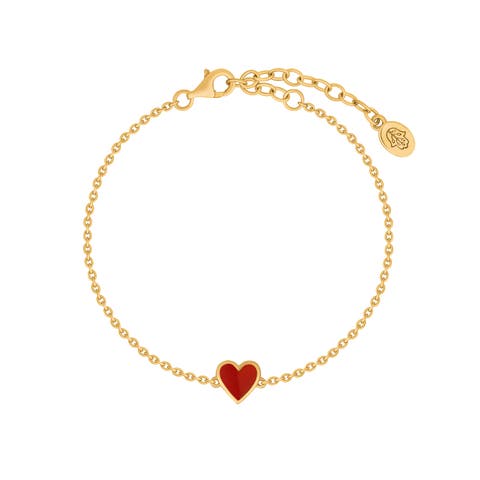 Soulful Passion Carnelian Heart Bracelet