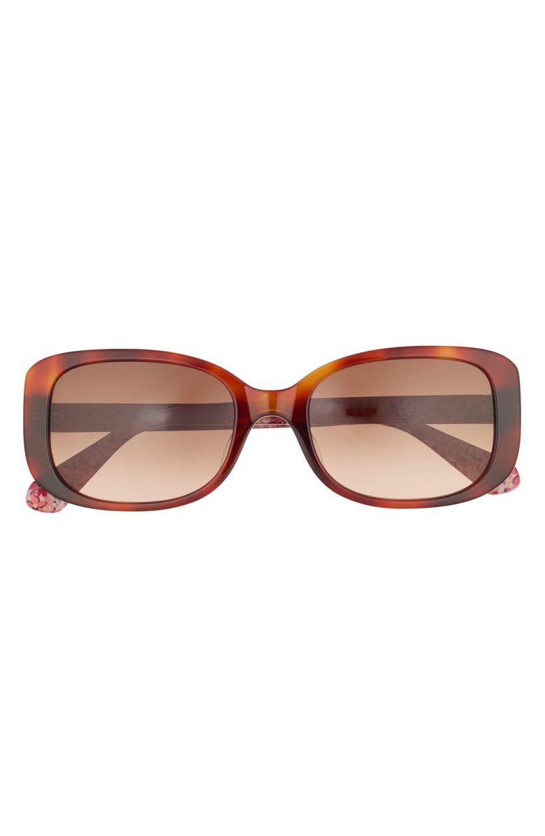 Kate Spade New York dionnas 52mm rectangular sunglasses, Main, color, Havana