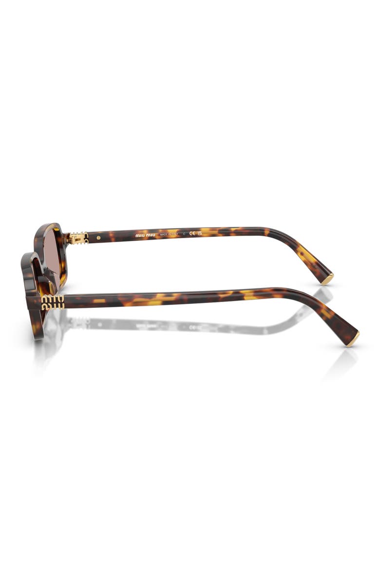 51mm Rectangular Sunglasses, Alternate, color, HAVANA HONEY / LIGHT PURPLE BROWN