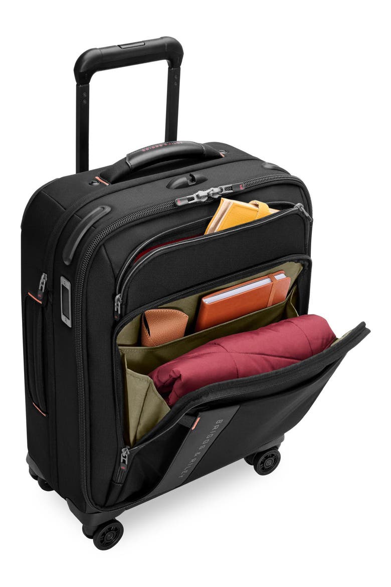 ZDX Global 21-Inch Expandable Carry-On Spinner Suitcase, Alternate, color, BLACK