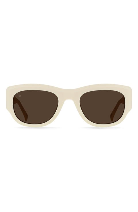 Lonso 53mm Polarized Rectangular Sunglasses