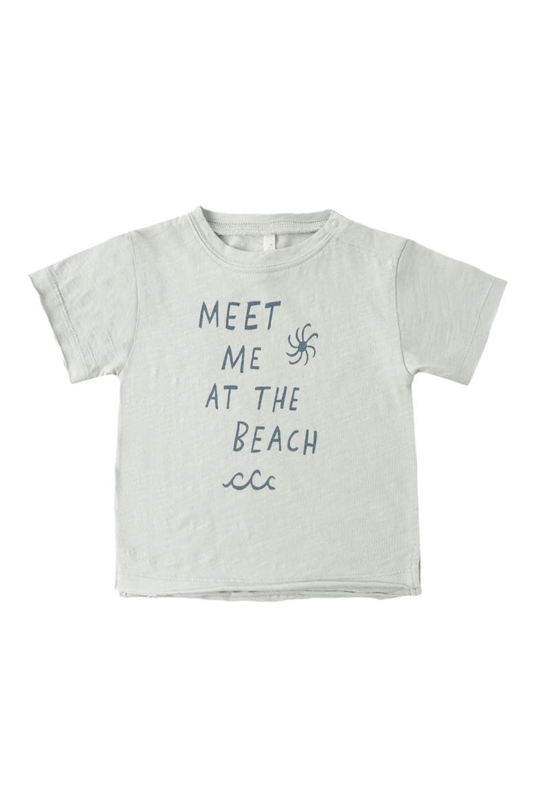 Meet Me at the Beach Cotton Graphic T-Shirt, Alternate, color, SEAFOAM