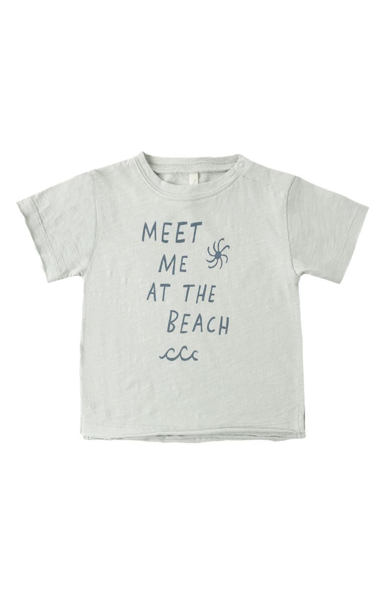 Rylee + Cru Meet Me at the Beach Cotton Graphic T-Shirt, Alternate, color, Seafoam