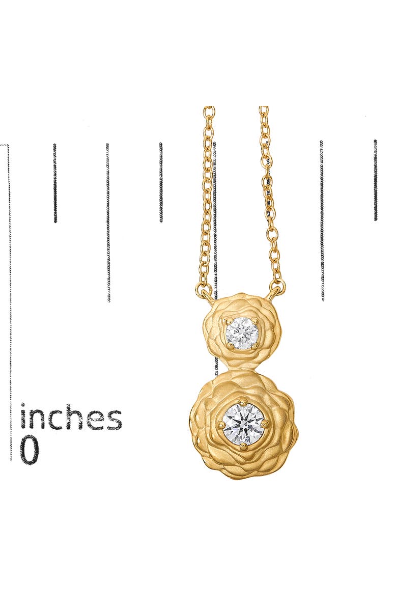 Haus of Brilliance 14K Yellow Gold Plated Sterling Silver 1/2 Cttw Lab Grown Diamond Rose Pendant Necklace, Alternate, color, Yellow Gold Over Silver