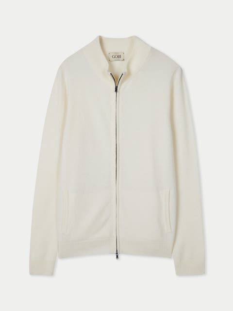 Essential Cashmere Full-Zip Cardigan