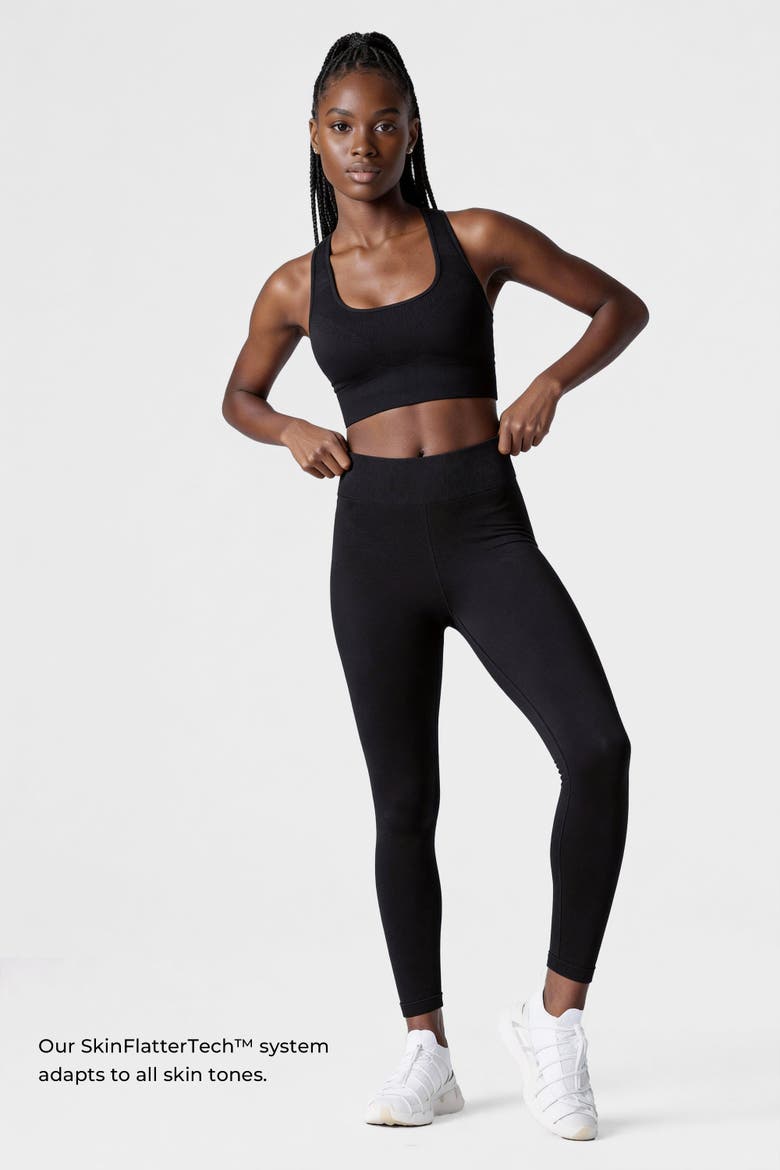 Women's Tech Merino Mid-Support Sports Bra, Alternate, color, Black