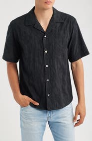 Corridor Paisley Embroidered Cotton Camp Shirt