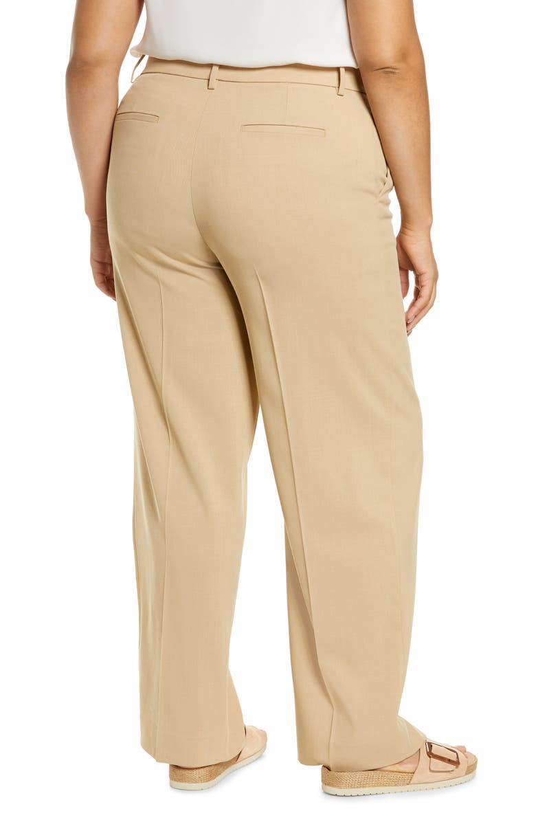 Vince Straight Leg Wool Blend Trousers, Alternate, color, Straw