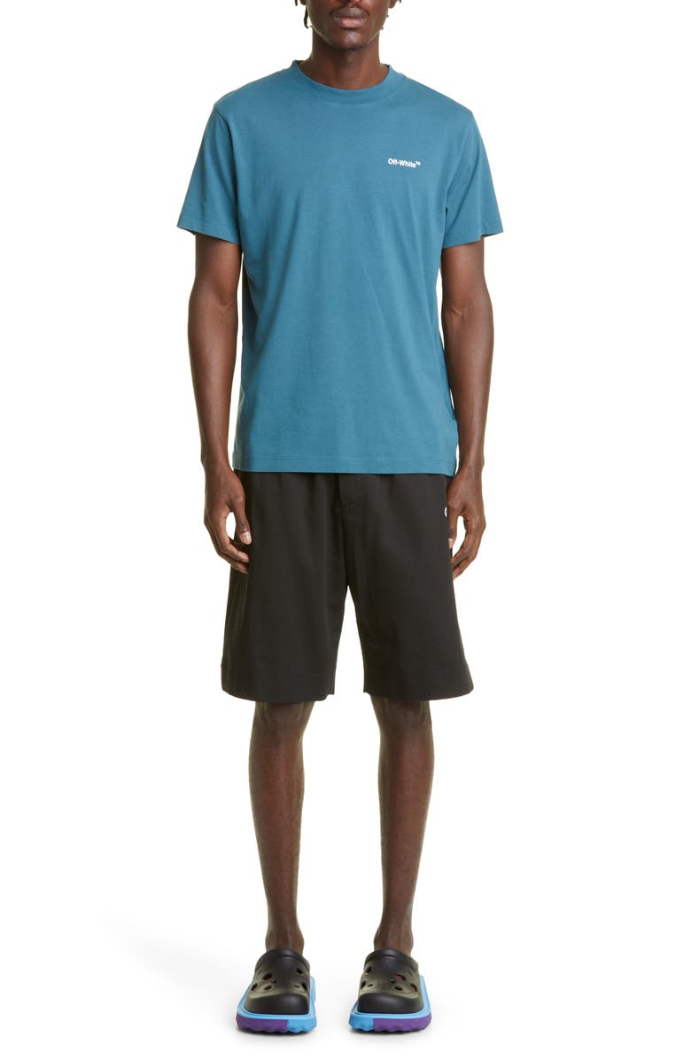 Off-White Men's Chain Arrow Cotton Logo Tee, Alternate, color,