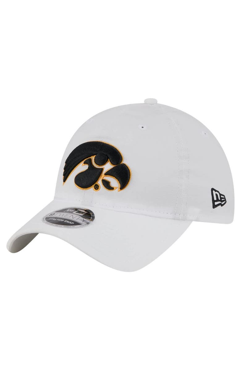 New Era Men's New Era White Iowa Hawkeyes Active Ripstop 9TWENTY Adjustable Hat, Main, color, White