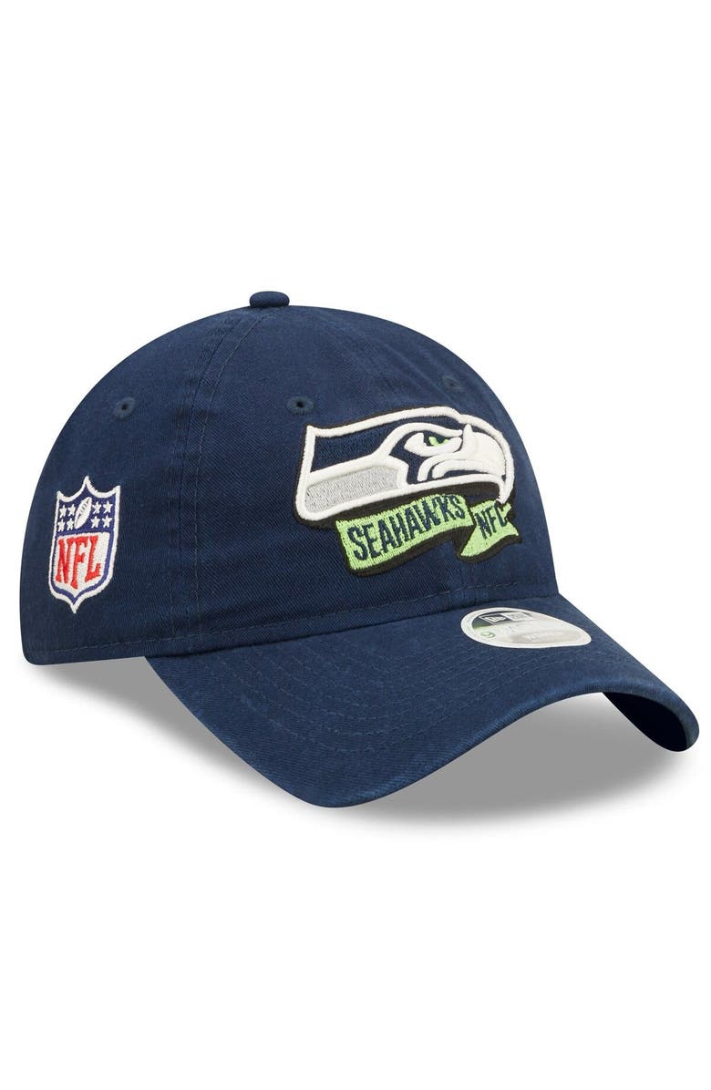 New Era Women's New Era College Navy Seattle Seahawks 2022 Sideline Adjustable 9TWENTY Hat, Main, color, Navy