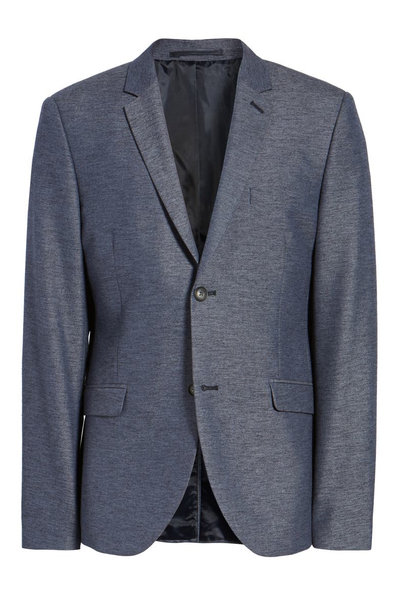 Slim Fit Jersey Blazer, Alternate, color, BLUE