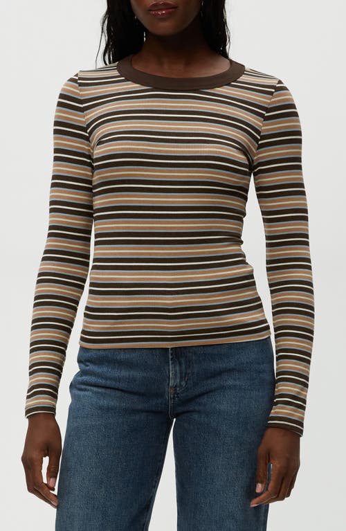 Michael Stars Zola Long Sleeve Crew Tee In Gray