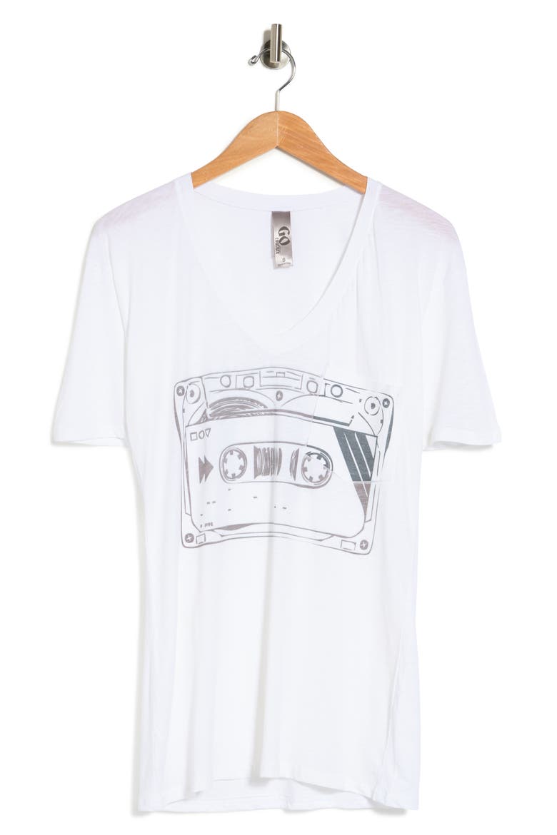 Deep V-Neck Boyfriend Tee, Alternate, color, WHITE DYE 2