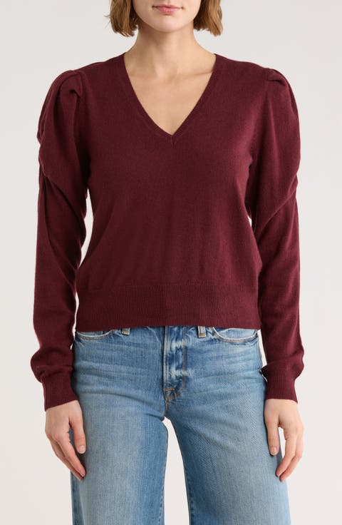 Frankie V-Neck Wool Blend Sweater