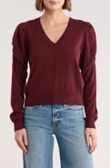 FRAME Frankie V-Neck Wool Blend Sweater
