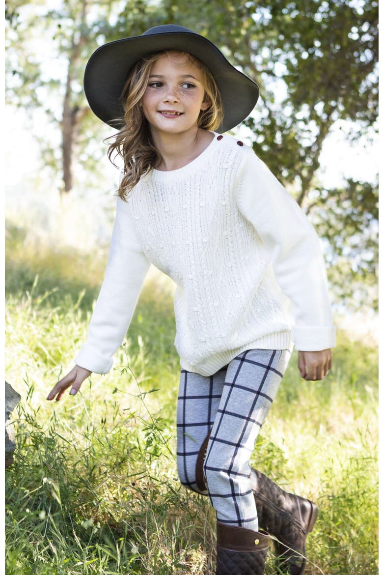Baby Girls' Cable Button Sweater, Infant, Alternate, color, White