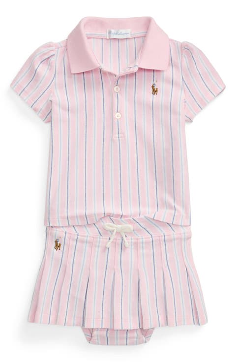 Stripe Oxford Polo & Skort Set (Baby)