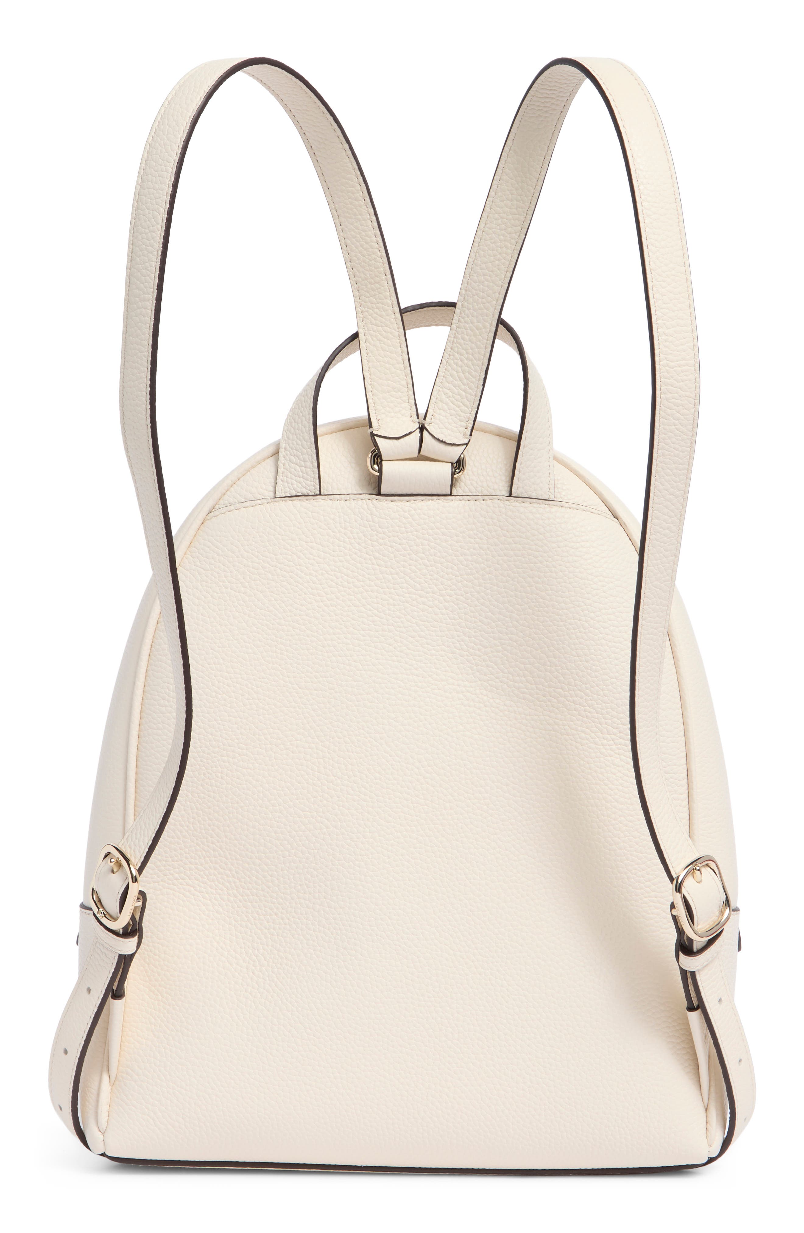 hudson medium pebble leather backpack, Alternate, color, PARCHMENT