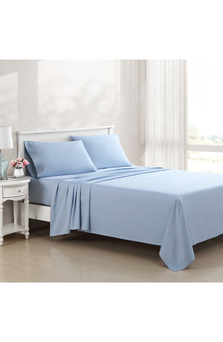 Laura Ashley Solid 800 Thread Count Sheet Set, Alternate, color, Pastel Blue