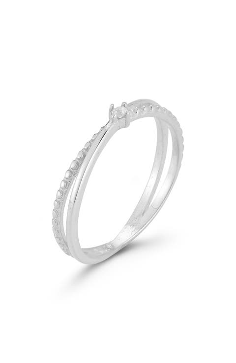 Sterling Silver Crisscross Ring