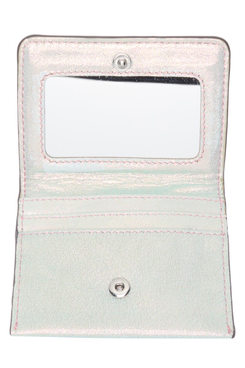 Cleo Card Case, Alternate, color, MIRROR BLUE IRIDESCENT