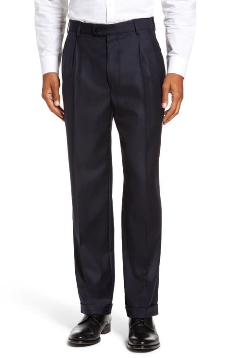 Bennett Straight Leg Pleated Dress Pants