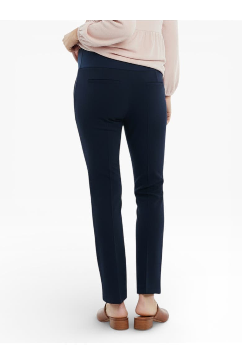 Mia Secret Fit Over the Belly Slim Straight Leg Pant, Alternate, color, Navy