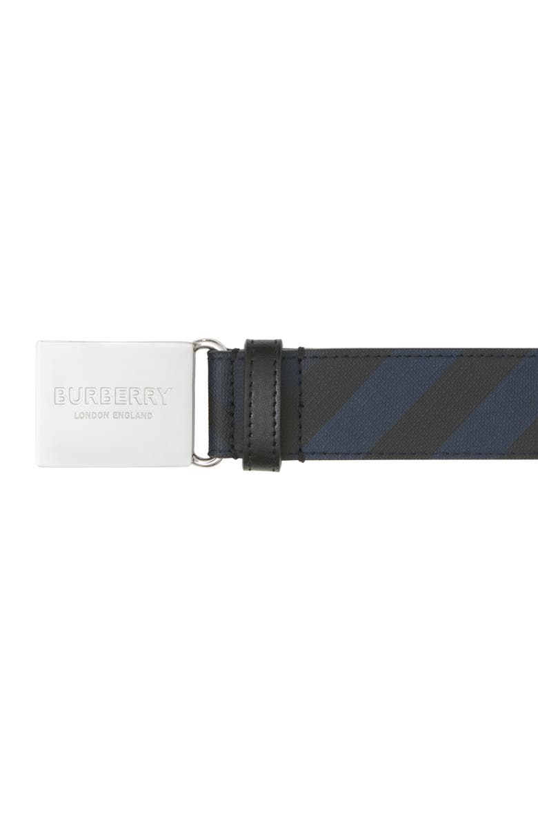 Burberry London Check Plaque Buckle Belt, Alternate, color, 
