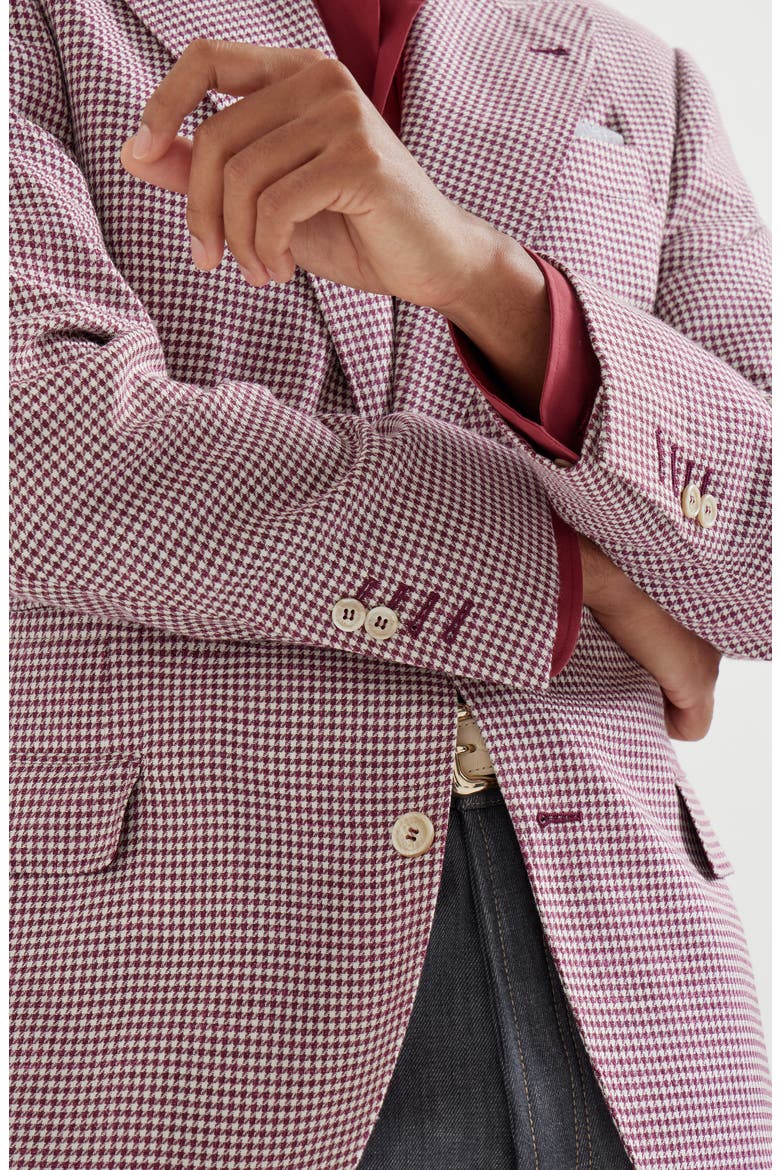 Houndstooth blazer, Alternate, color, Cherry