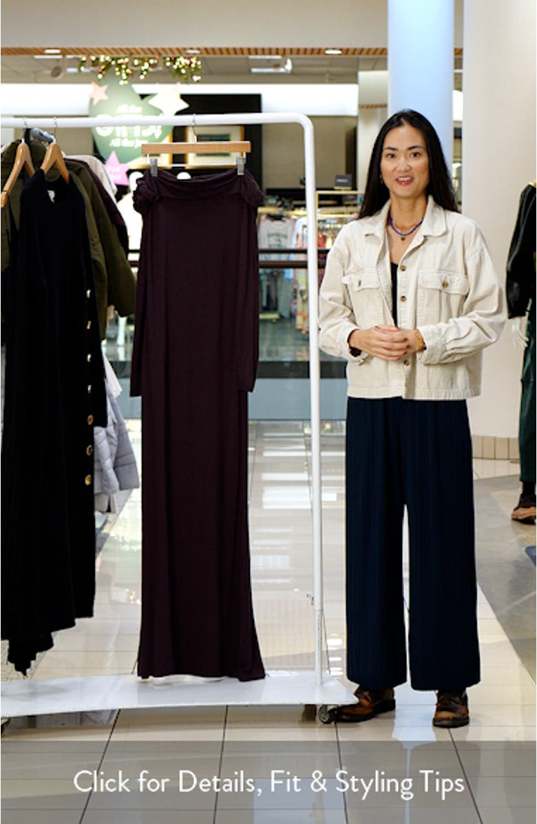 Off the Shoulder Long Sleeve Maxi Dress, sales video thumbnail