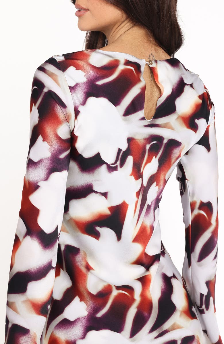 Petal & Pup Deidra Floral Long Sleeve Dress, Alternate, color, Blurred Floral