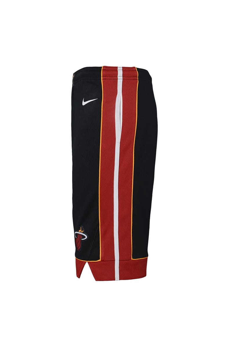 Nike Youth Nike Black Miami Heat Icon Edition Mesh Performance Swingman Shorts, Alternate, color, Black